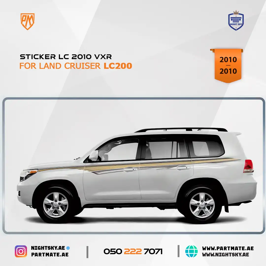Toyota Land Cruiser 2010 VXR Sticker Decal Set
