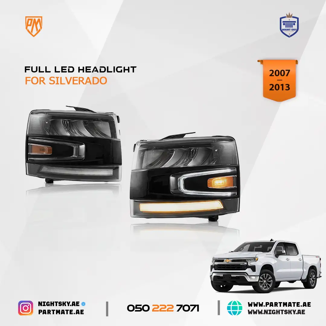 Chevrolet Silverado 2007-2013 Vland LED Chrome Headlights