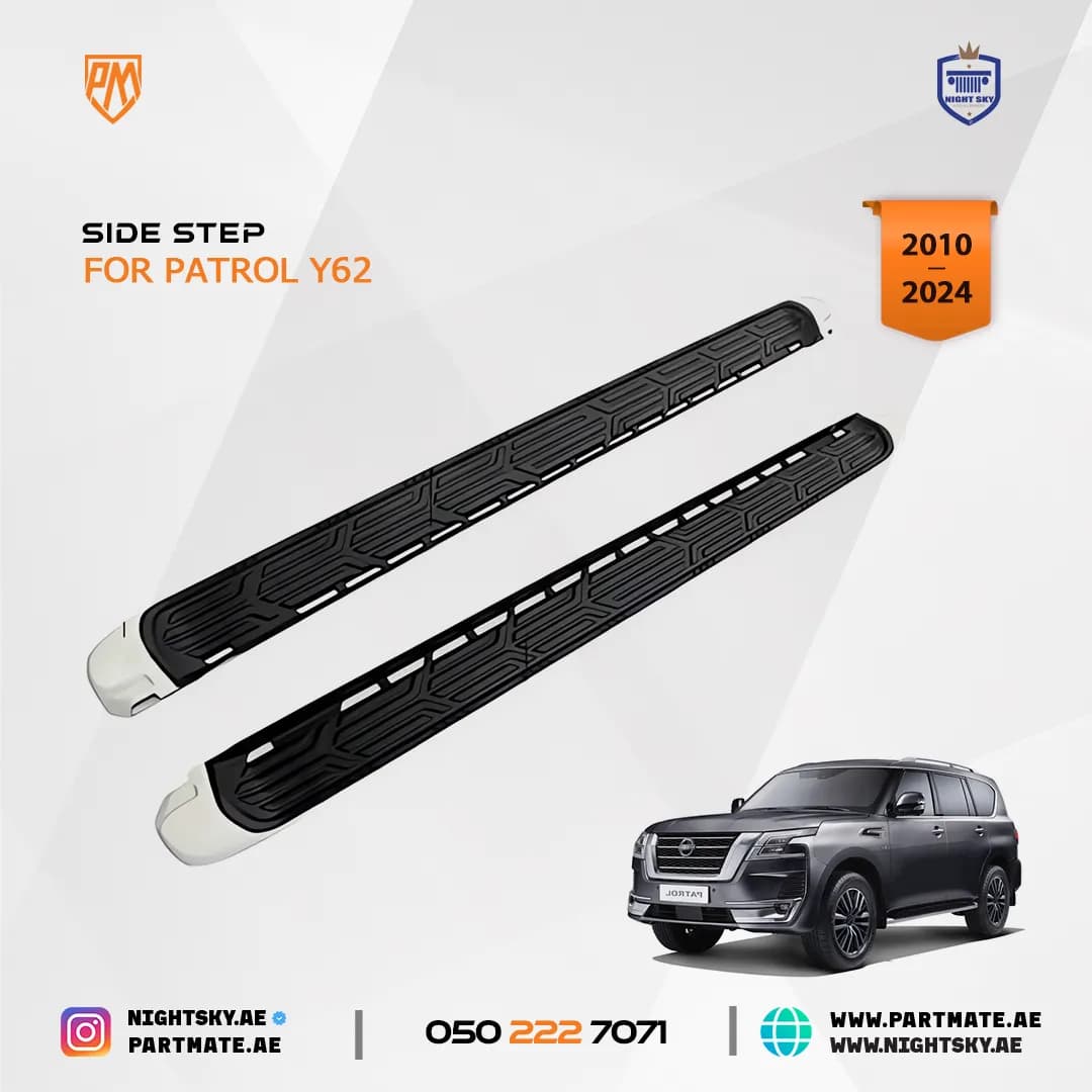 Patrol Y62 Side Steps Running Boards (2017–2021)