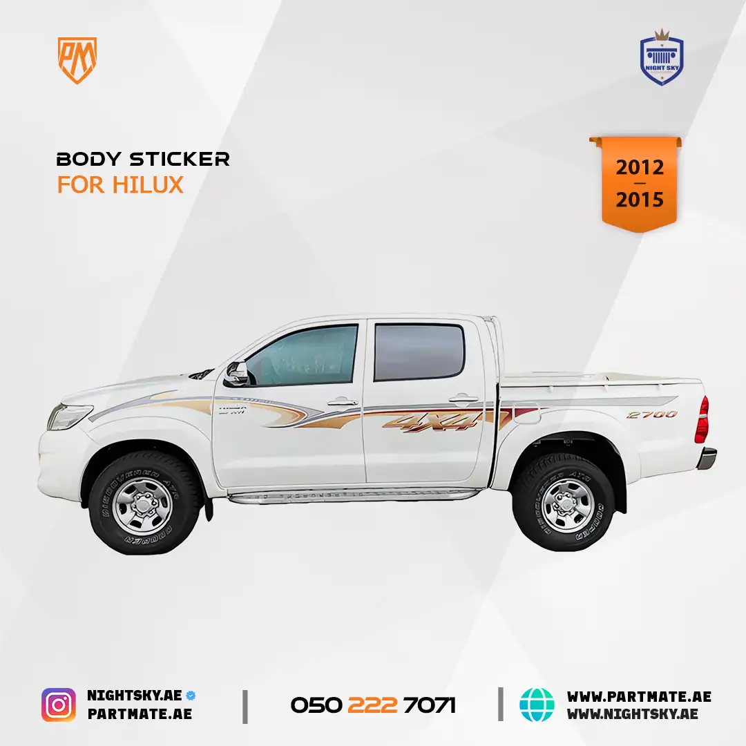 Toyota Hilux 2013 Body Sticker Vinyl Decal AM-TP-237