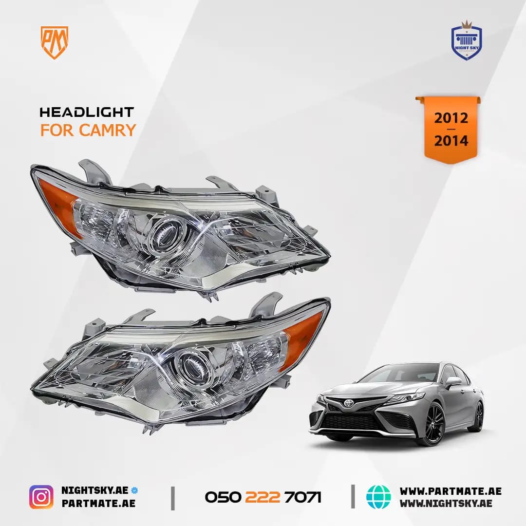 Toyota Camry Headlight Assembly Replacement Pair 2012-2014 L LE XLE