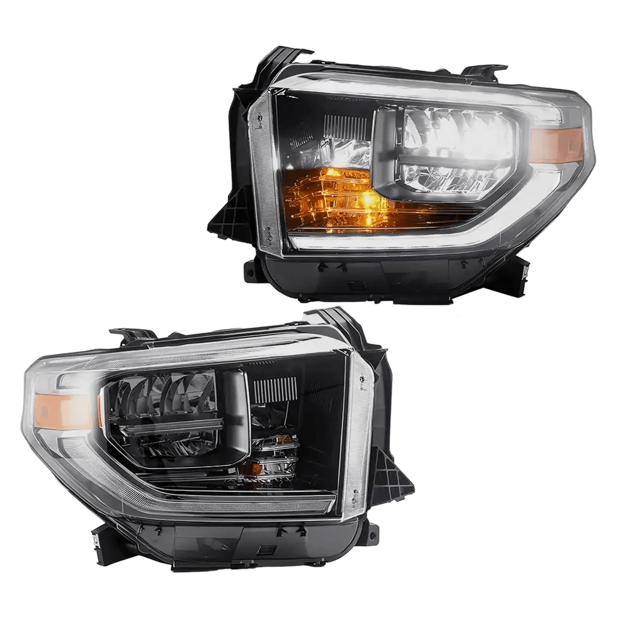 Toyota Tundra 2nd Gen 2014-2021 LED Projector Headlights Chrome Pair
