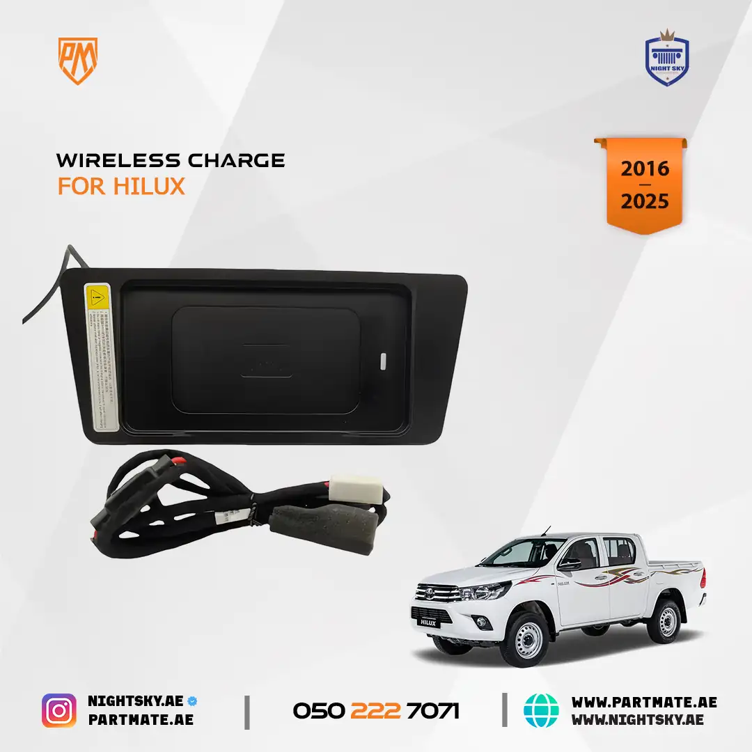 Toyota Hilux Revo Wireless Charger 15W Qi Fast Charging Panel LHD 2016-2020