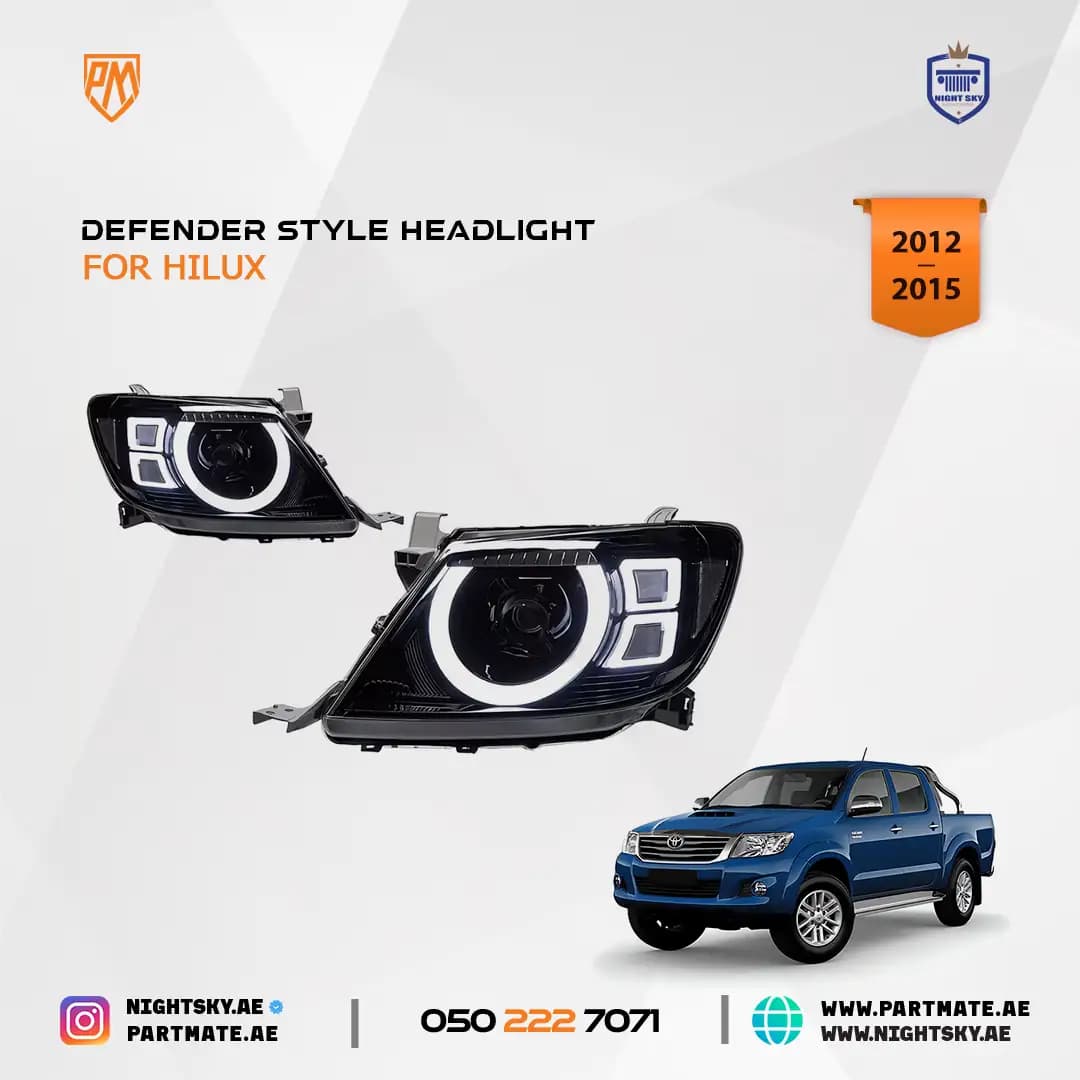 Toyota Hilux Vigo 2012-2015 LED Headlight Facelift Pair