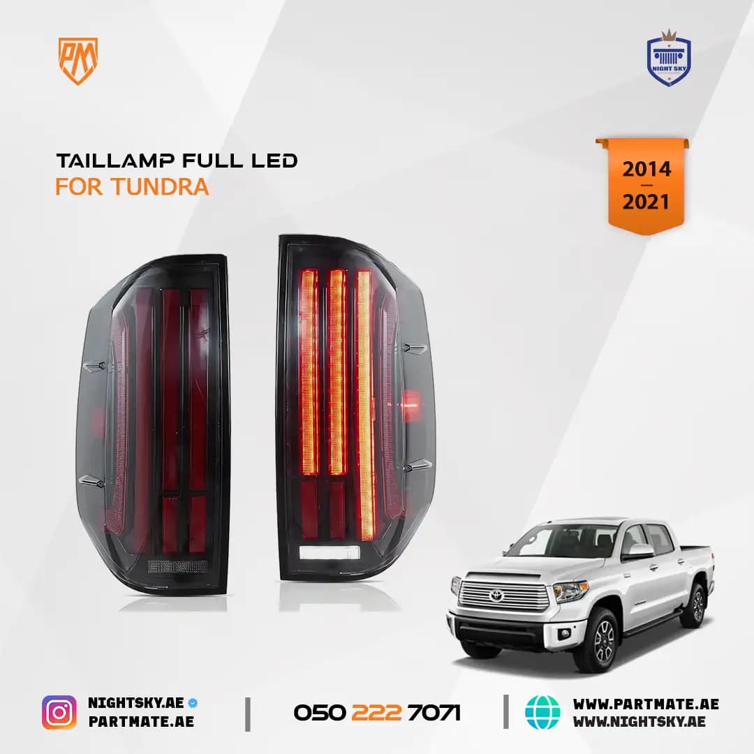 Toyota Tundra 2014-2021 Vland LED Tail Lights Dynamic Welcome Clear
