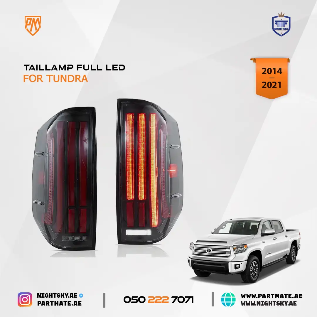 Toyota Tundra 2014-2021 Vland LED Tail Lights Dynamic Welcome Clear