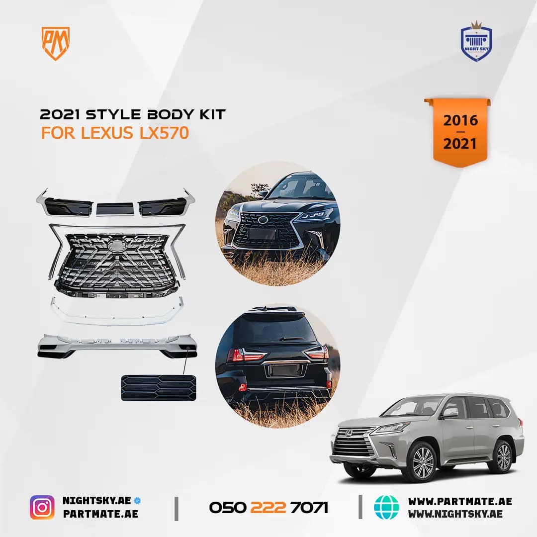 Lexus LX570 Front & Rear Bumper Body Kit 2021