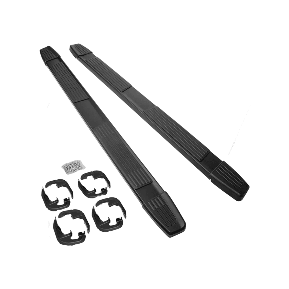 6-Inch Black Aluminum Running Boards / Side Steps / Nerf Bars for GMC Sierra Crew Cab (2019-2024)