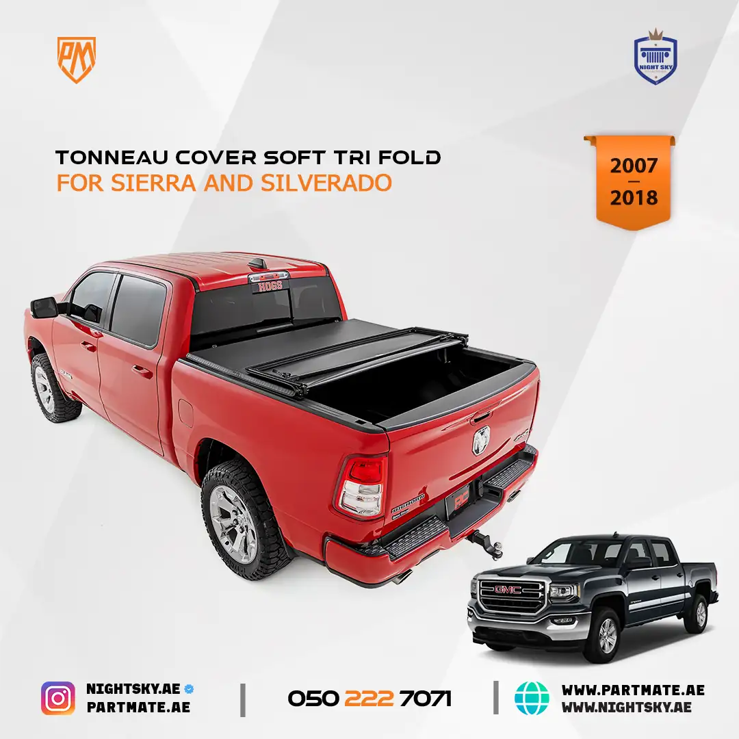 GMC Sierra Silverado 2007-2018 Soft Tri-Fold Tonneau Cover