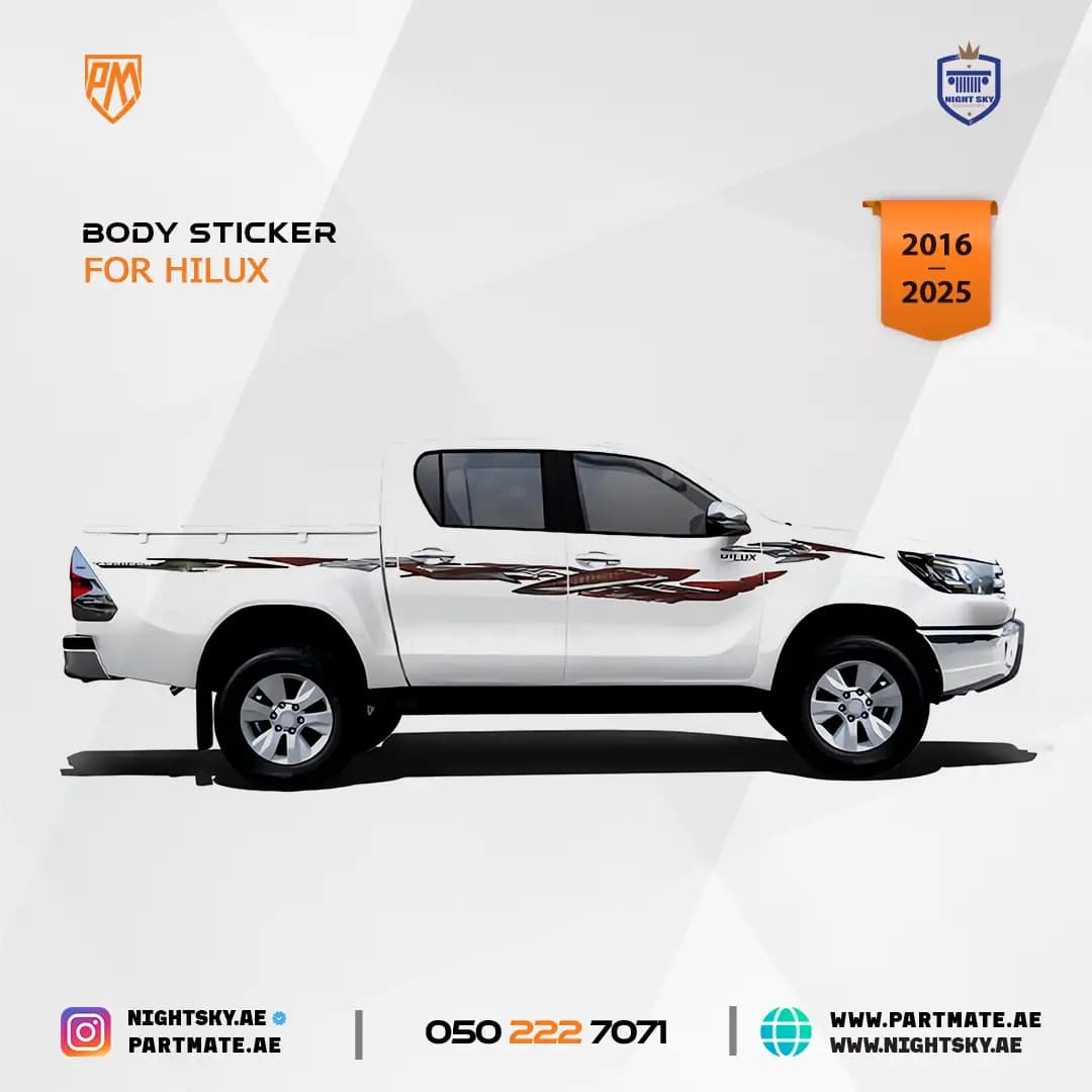 Toyota Hilux Diesel Pickup Body Vinyl Decal Sticker AM-TP-341