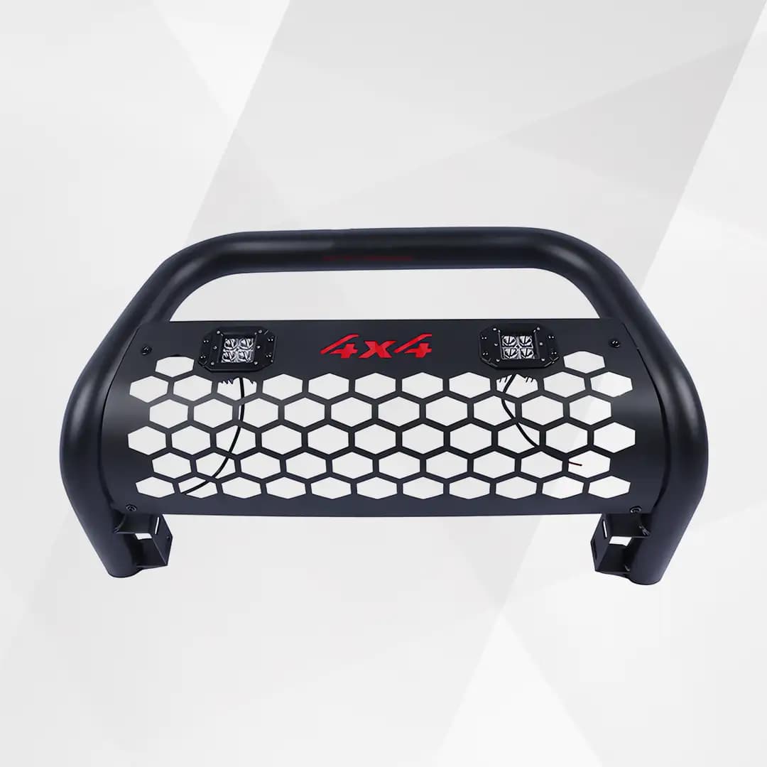 Toyota Hilux Revo Black Steel Grille Guard Bull Bar 2016-Up