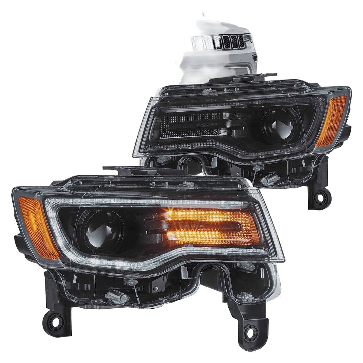 VLAND LED Headlights for Jeep Grand Cherokee WK2 2014-2022 – Blue DRL