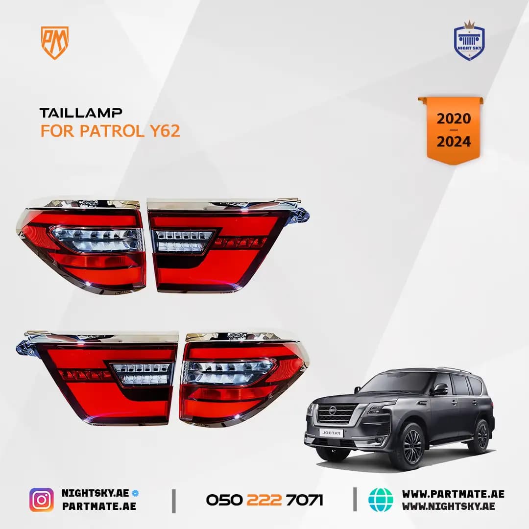 Nissan Patrol Y62 2020-2024 LED Tail Lights OE Style Dynamic Signal