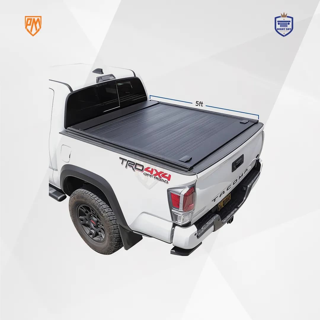 Toyota Tacoma Retractable PM Tonneau Cover – 5 ft Bed (2016–2025) – Heavy-Duty Bed Protection