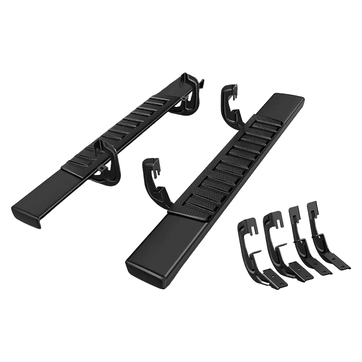 Silverado Sierra Regular Cab Aluminum Running Boards Black 2007-2019