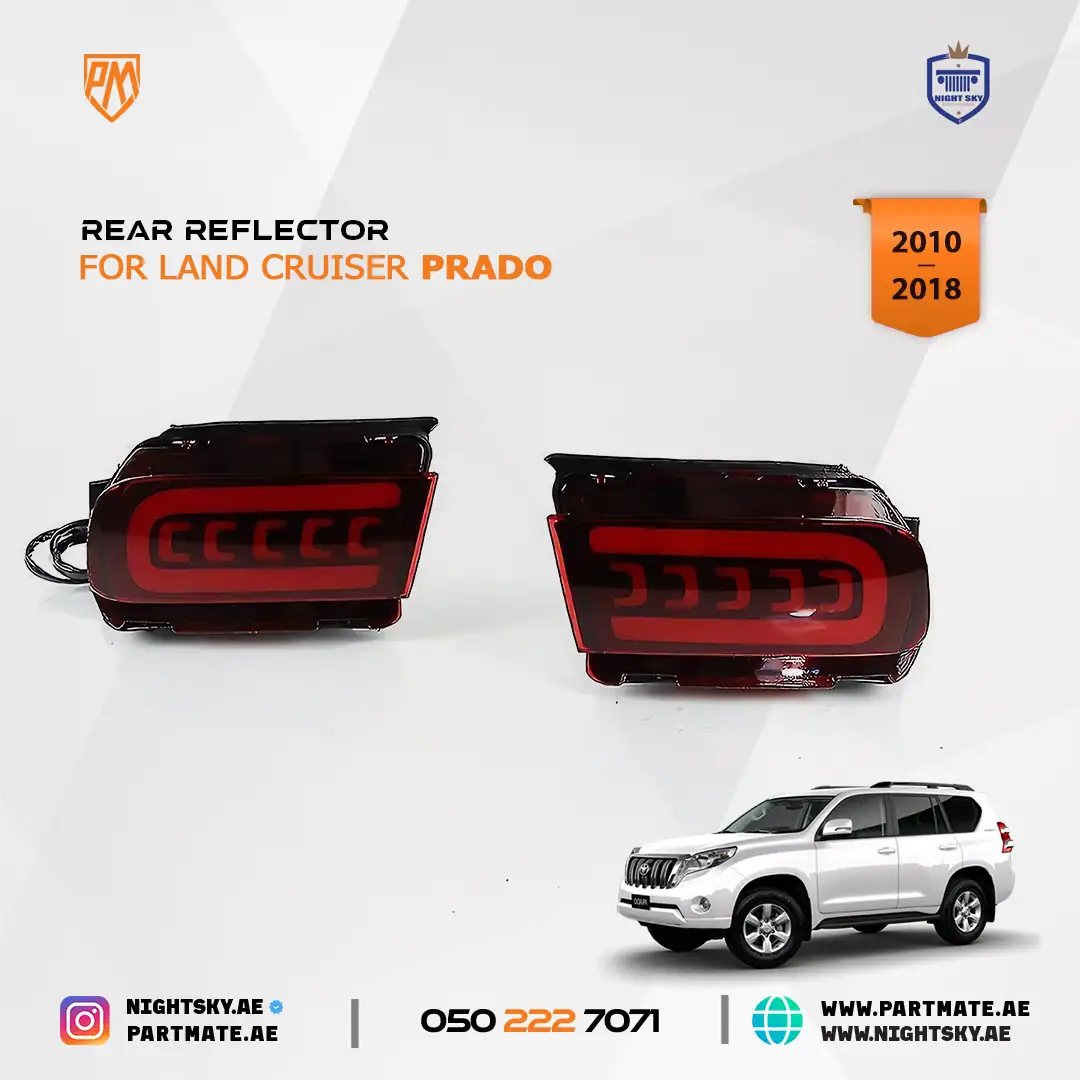 Toyota Land Cruiser Prado 150 LED Rear Bumper Reflector Lamp 2010-2018