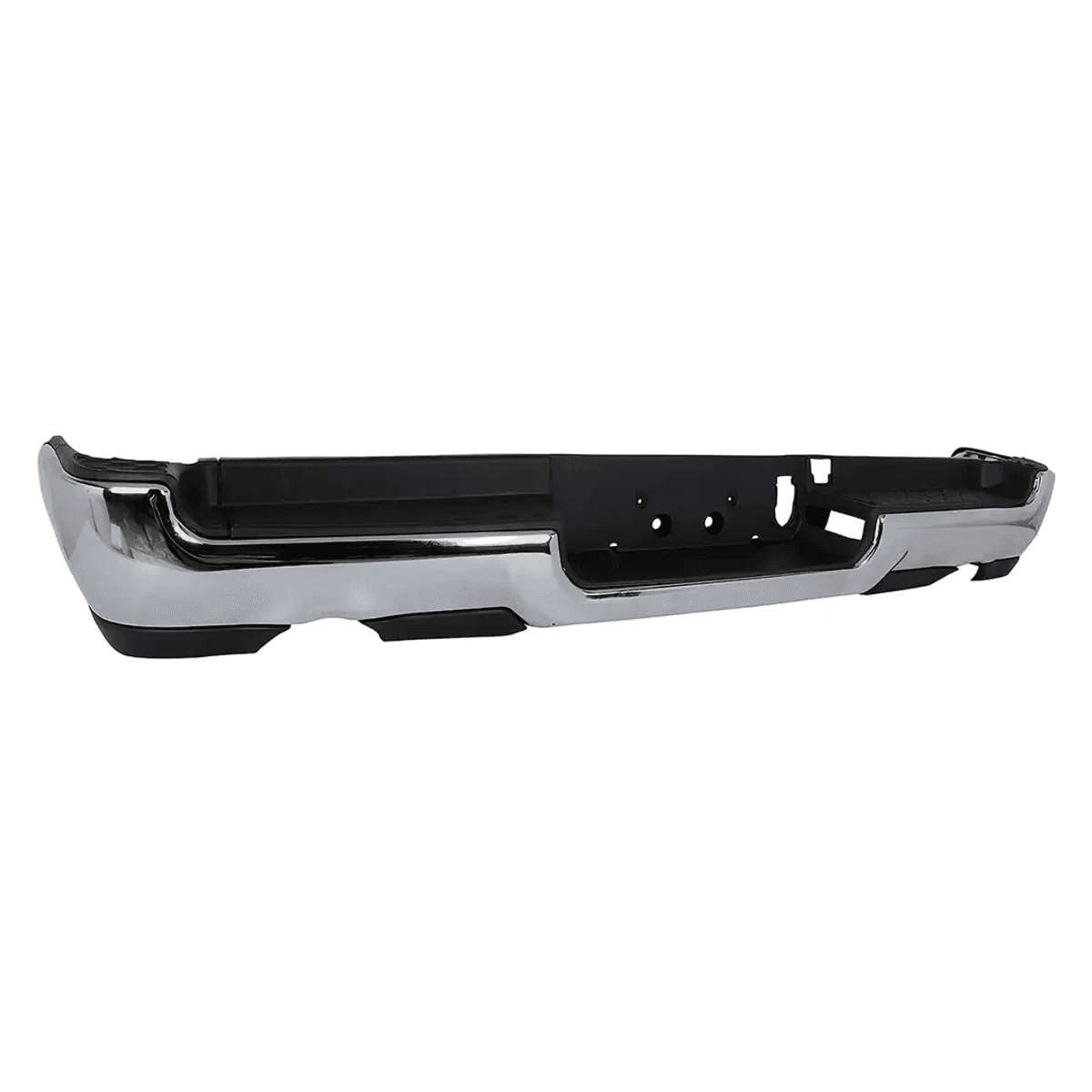 RAM 1500 2019-2024 Chrome Steel Rear Bumper Dual Exhaust