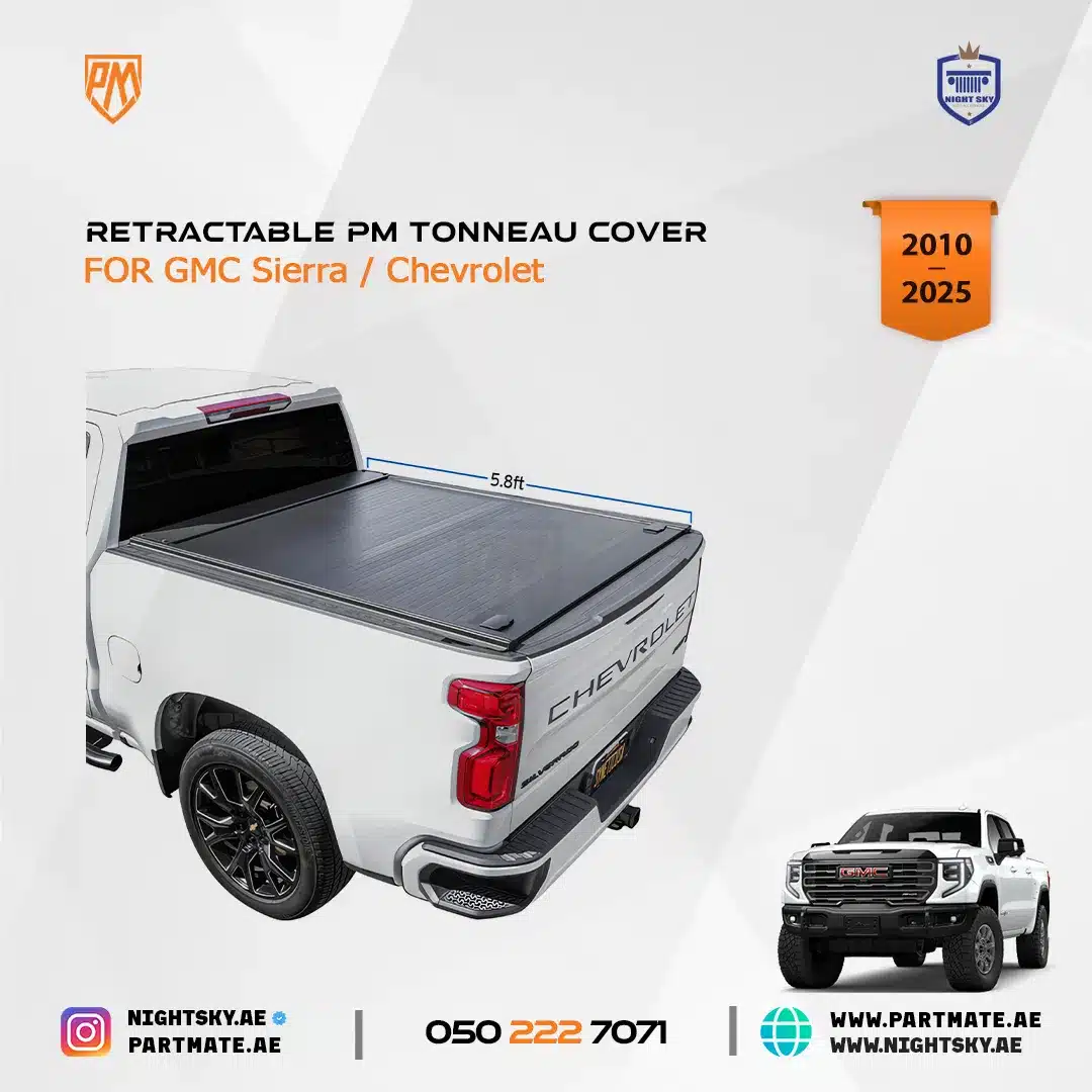 GMC Sierra / Chevrolet Silverado Retractable PM Tonneau Cover (2010–2025) – Heavy-Duty Bed Protection