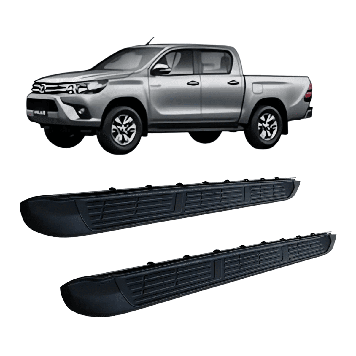 Toyota Hilux Revo Side Step Running Boards 2016-2023