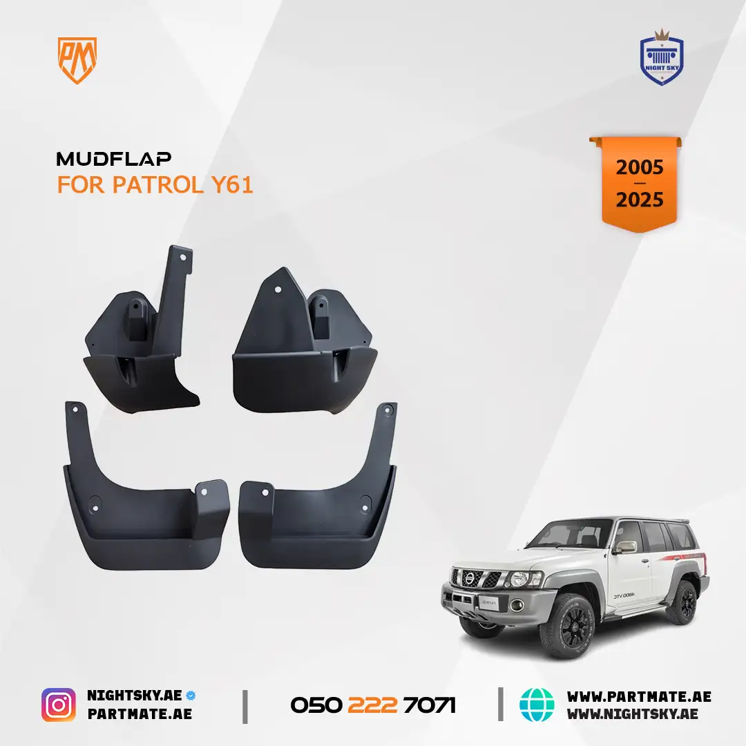 Nissan Patrol Y61 Front & Rear Mud Flaps 2005-2018