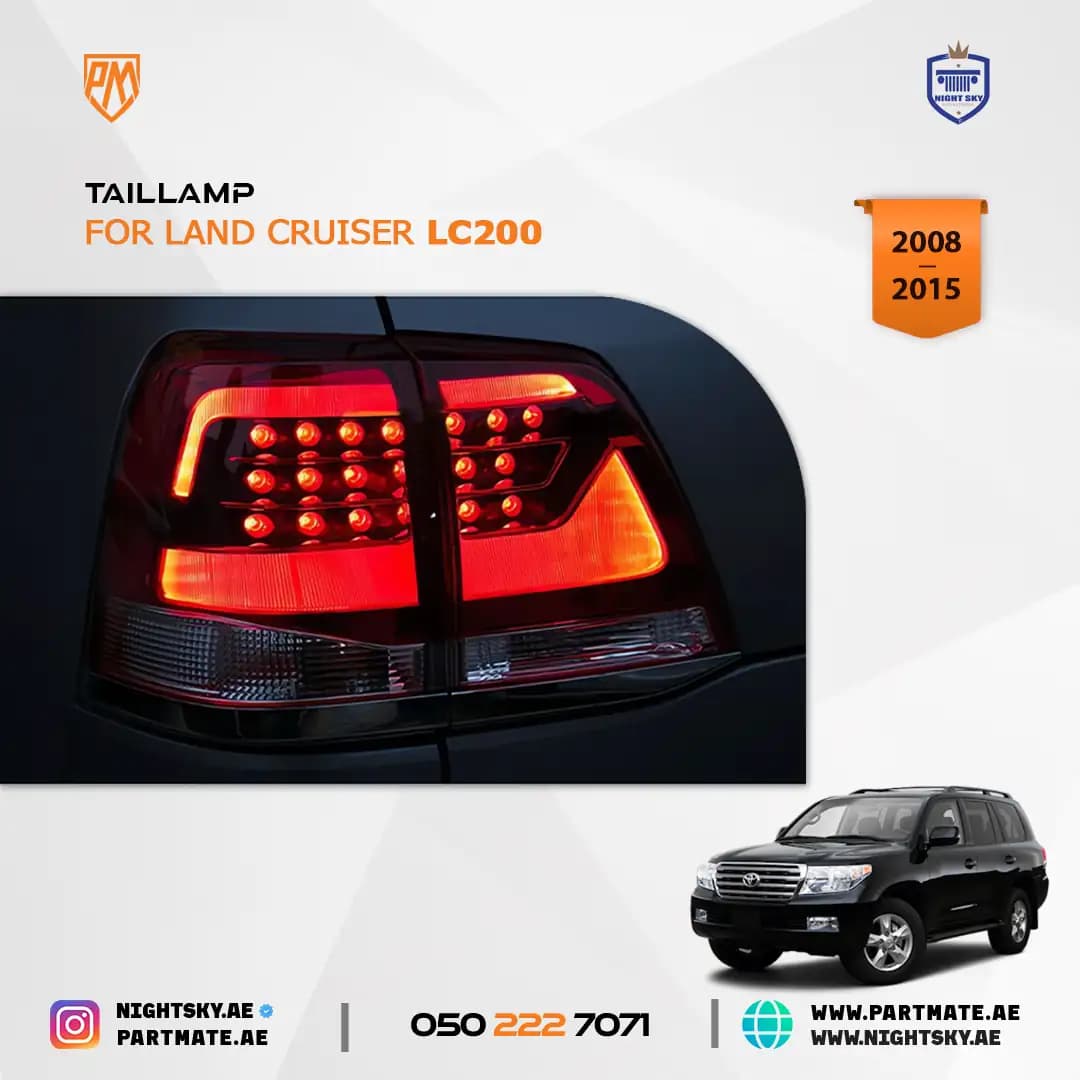 Toyota Land Cruiser FJ200 2008-2015 LED Tail Lights 2021 Style