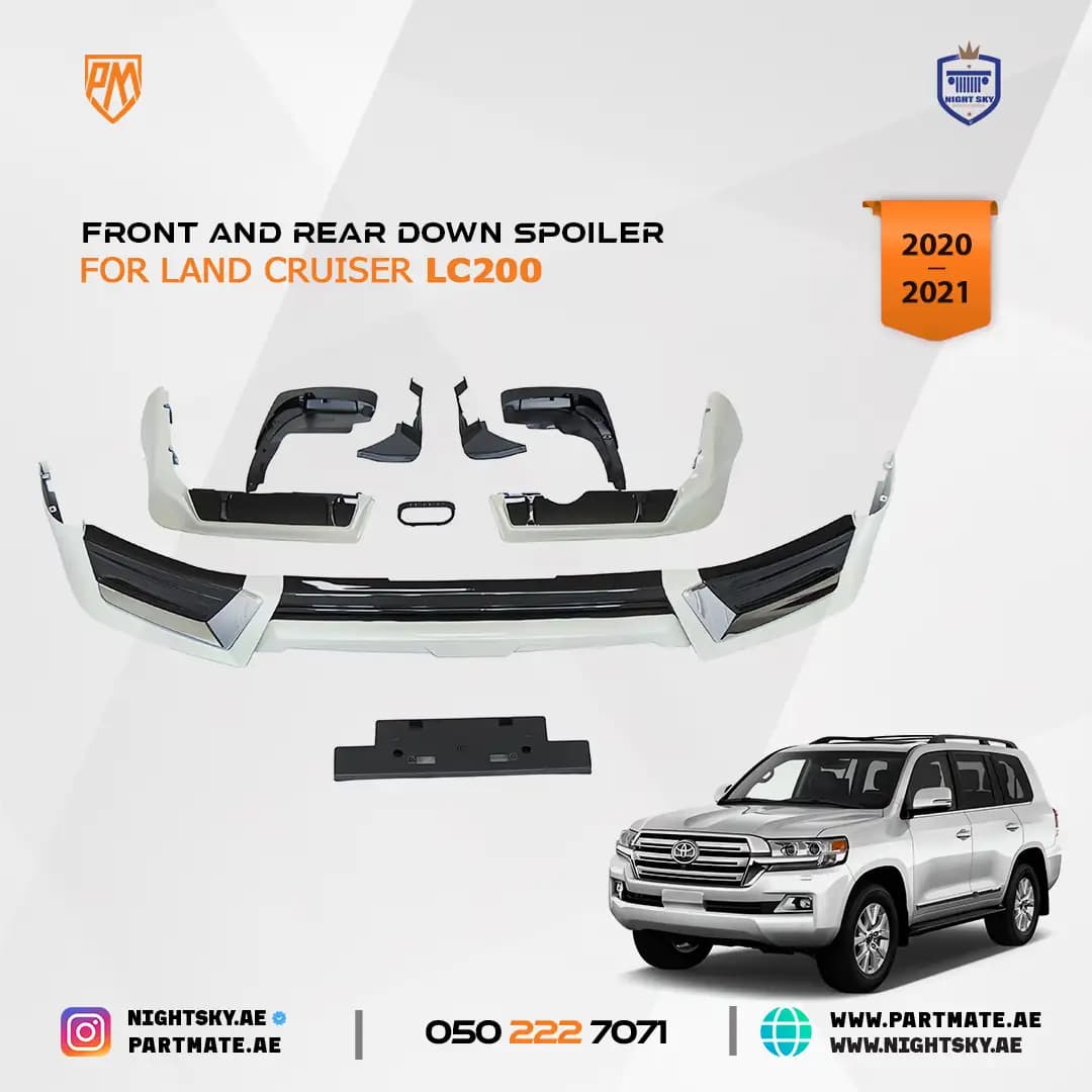 Toyota Land Cruiser FJ200 2020 Front & Rear Down Spoiler Kit