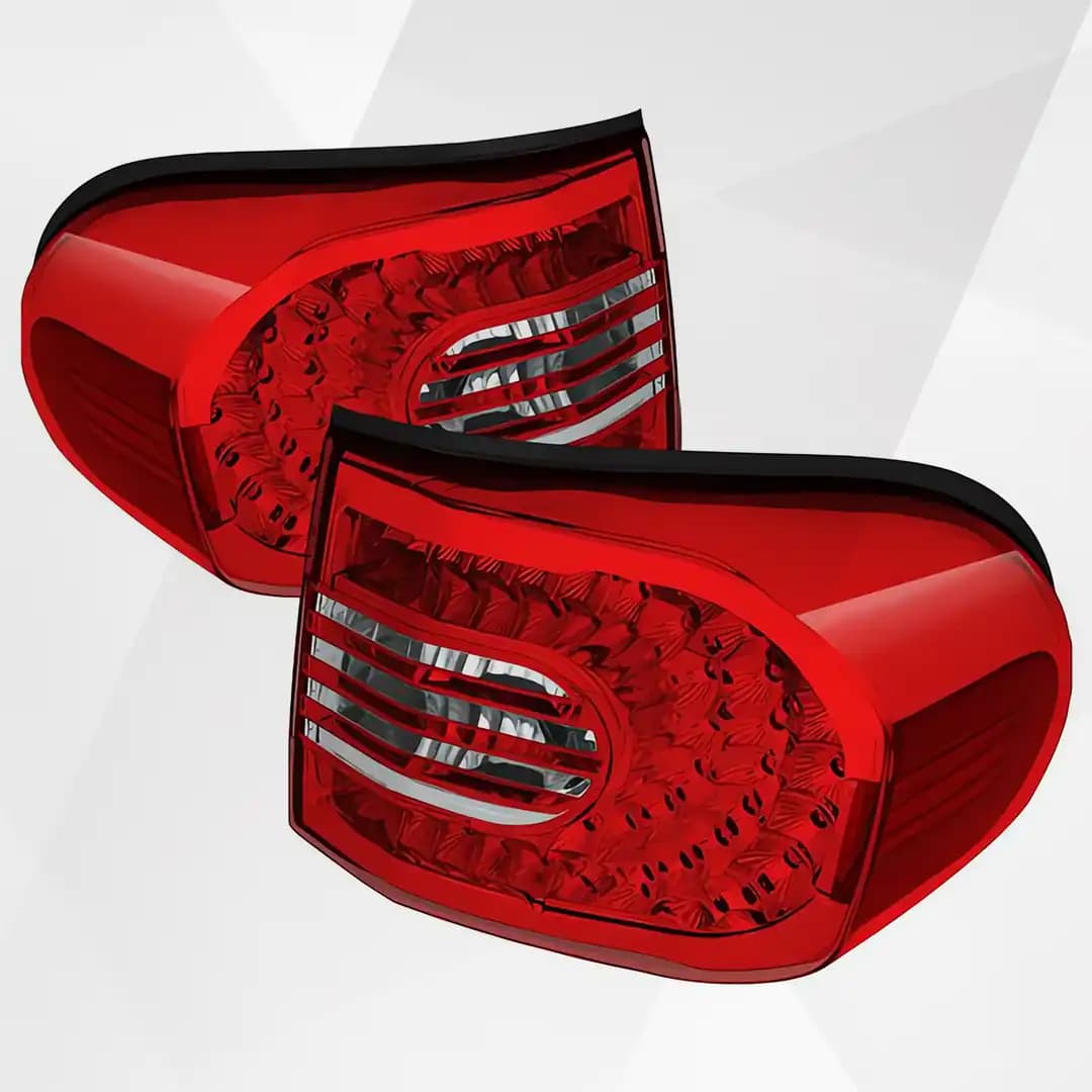 Toyota FJ Cruiser LED Tail Lights (2007–2023) – Chrome Housing with Red Lens / Chrome Lens Options