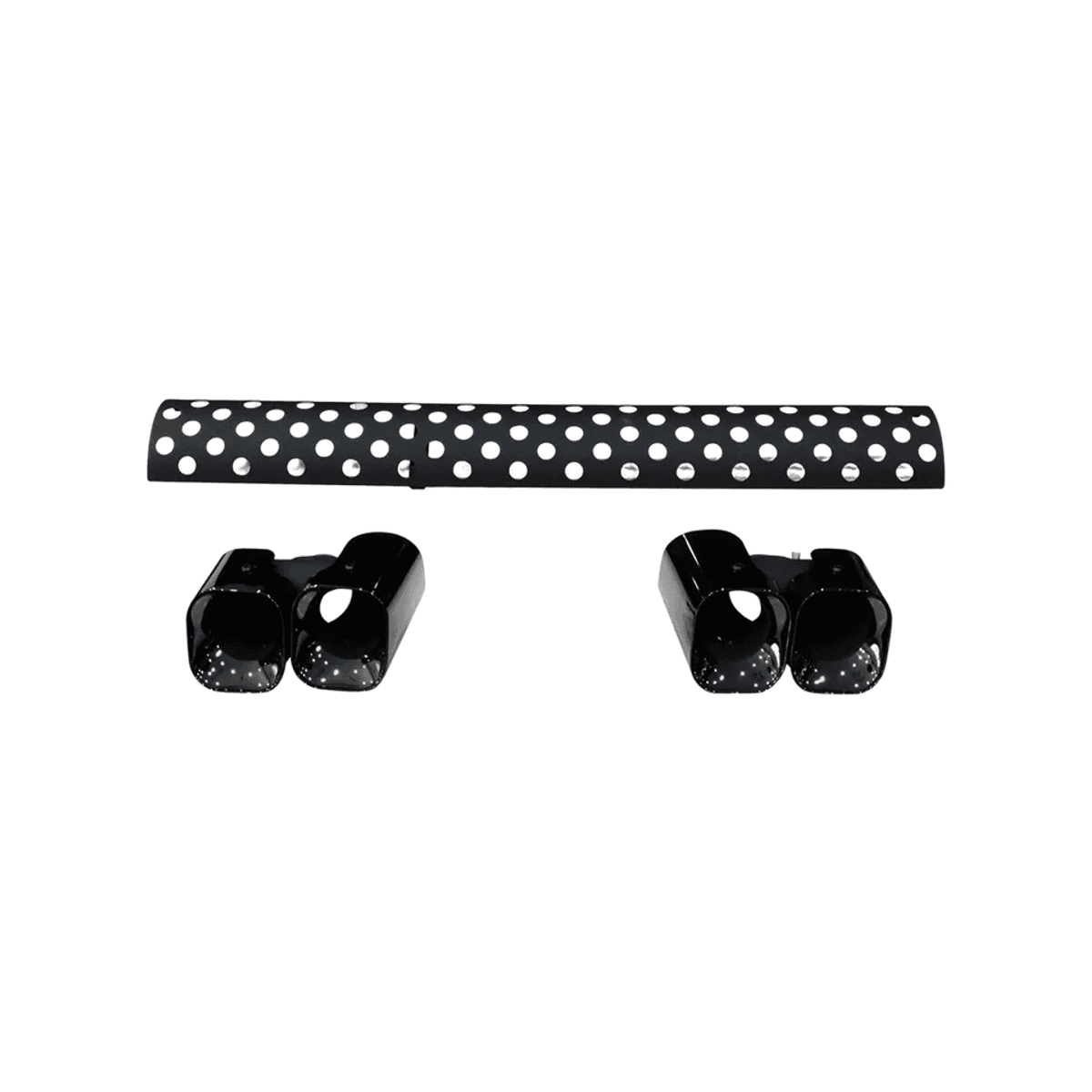 Land Rover Defender Exhaust Pipe Set with Support Bracket – Black (2020–2025)