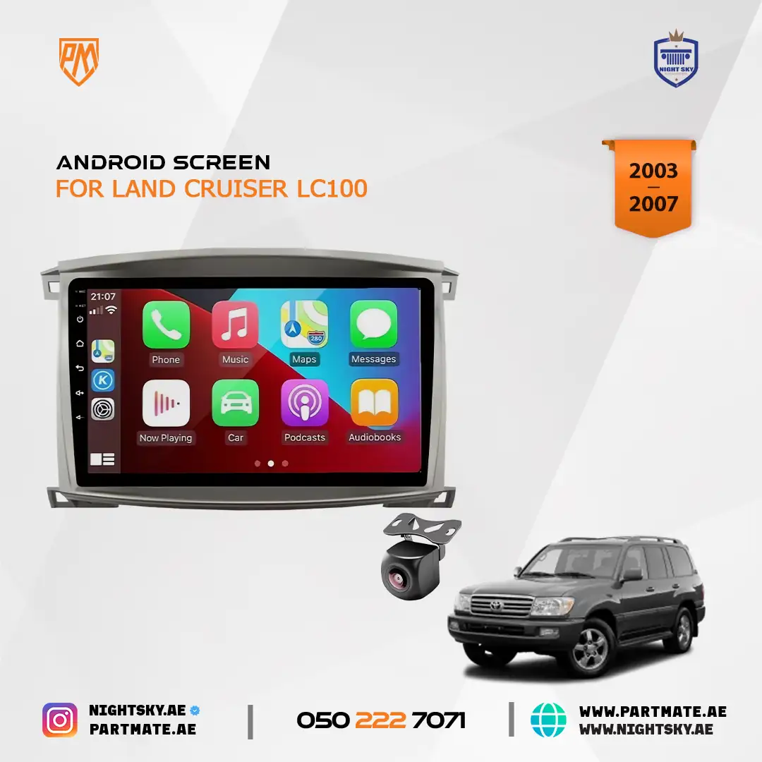 Android 9-Inch Car Stereo for Lexus LX470 & Toyota Land Cruiser LC100 2003-2007 with Apple CarPlay
