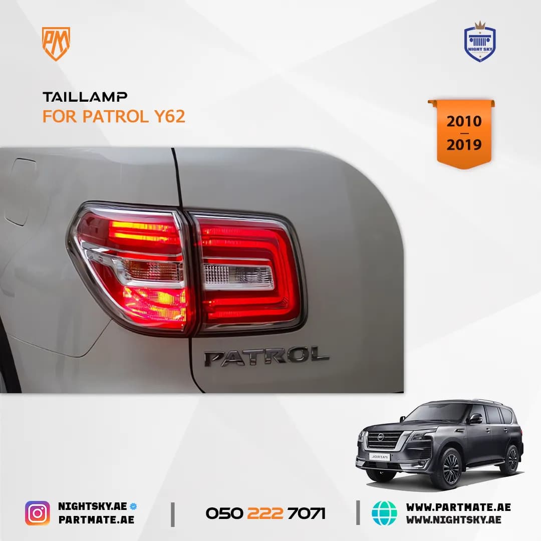 Patrol Y62 LED Tail Lights Rear Assembly (2010–2019)