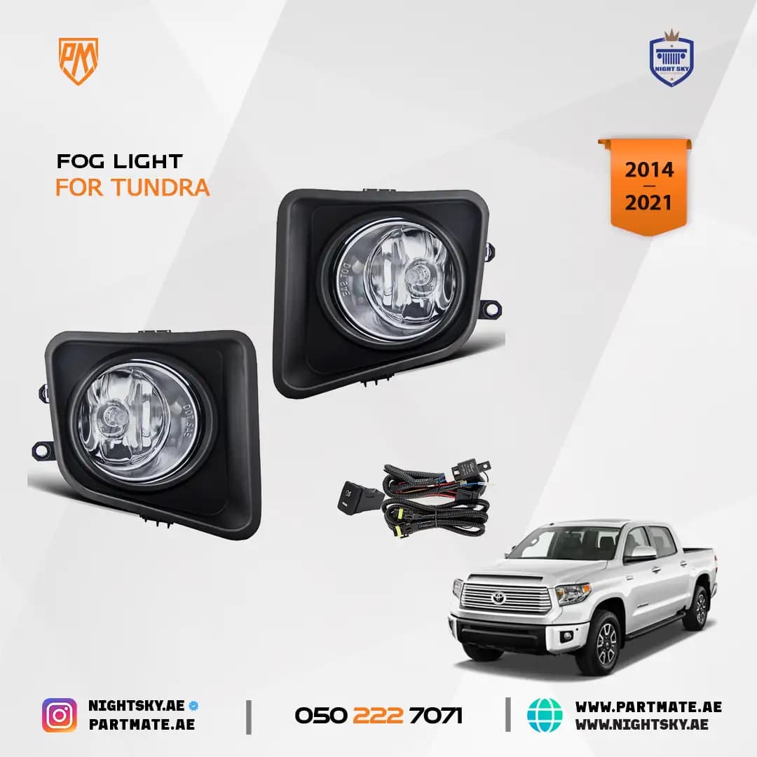Toyota Tundra Fog Light Assembly 2014-2019 Front Bumper Lamps (Pair)