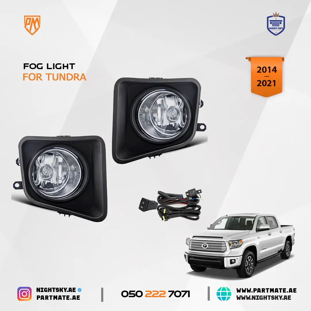 Toyota Tundra Fog Light Assembly 2014-2019 Front Bumper Lamps (Pair)