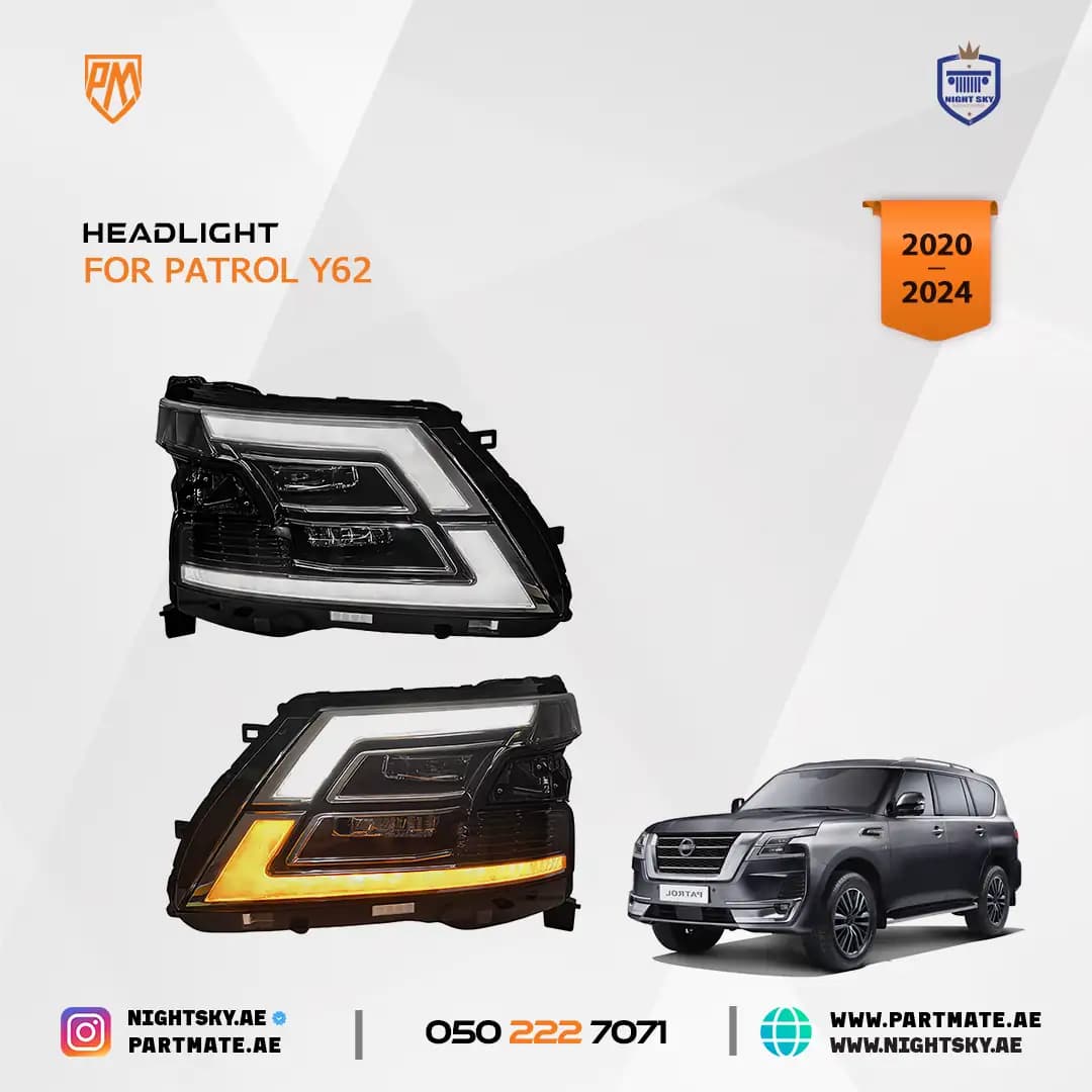 Nissan Patrol Y62 2020-2024 Front Headlights Assembly