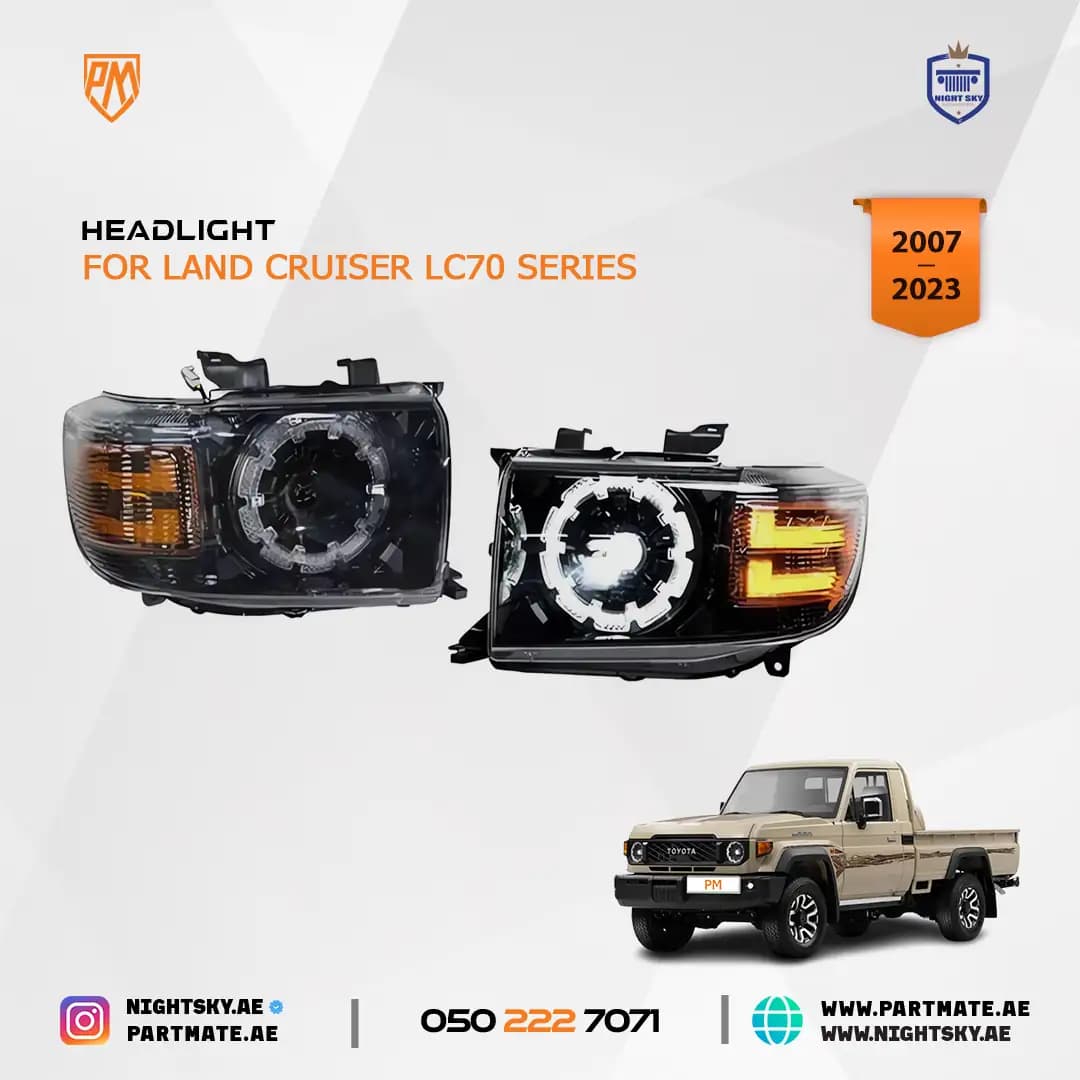 Toyota Land Cruiser LC70 LED Projector Headlights 2007-2021