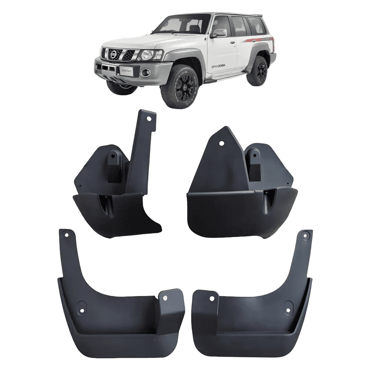 Nissan Patrol Y61 Front & Rear Mud Flaps 2005-2018