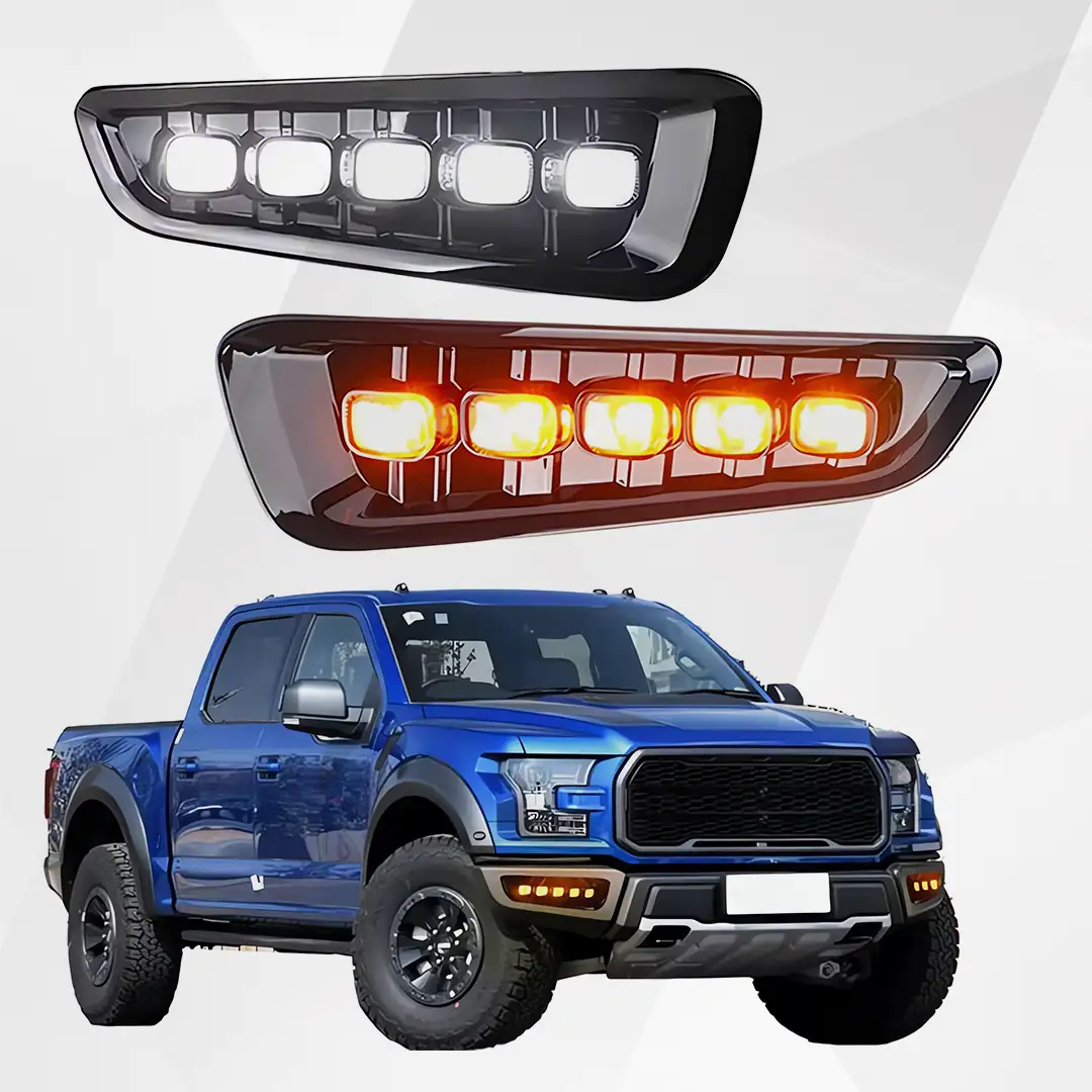 Ford F150 Raptor LED DRL Fog Light Kit White Amber Switchback 2015-2020