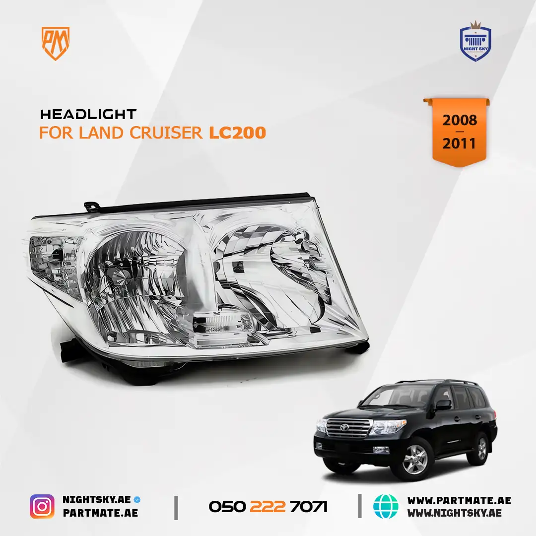 Toyota Land Cruiser FJ200 Headlights Pair 2008-2011