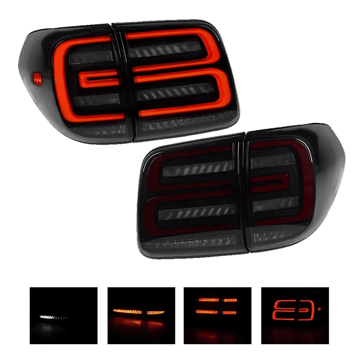 Nissan Patrol Y62 Smoked LED Tail Lights 2012-2019