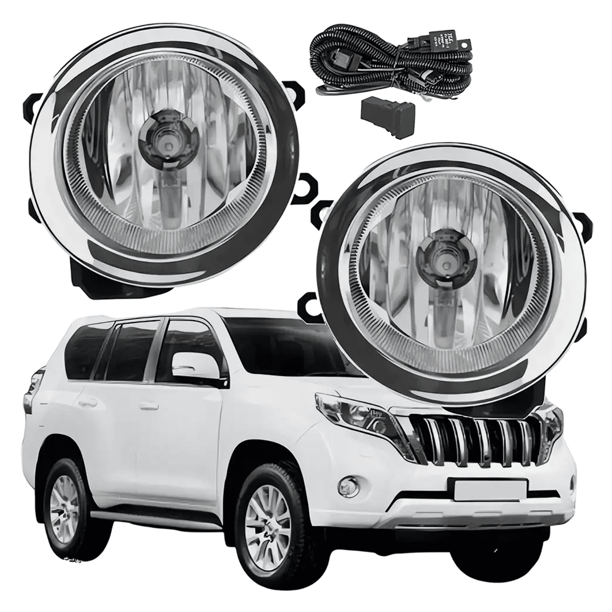 Toyota Land Cruiser Prado Fog Light Kit With Wiring 2014-2016