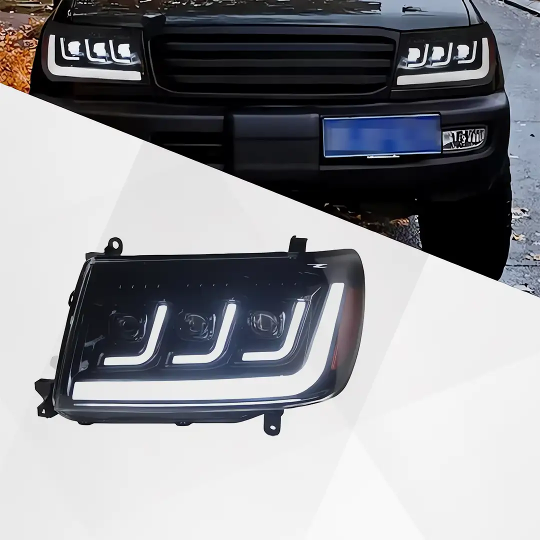 Toyota Land Cruiser LC100 LED 3 Lens Headlights 1998-2007