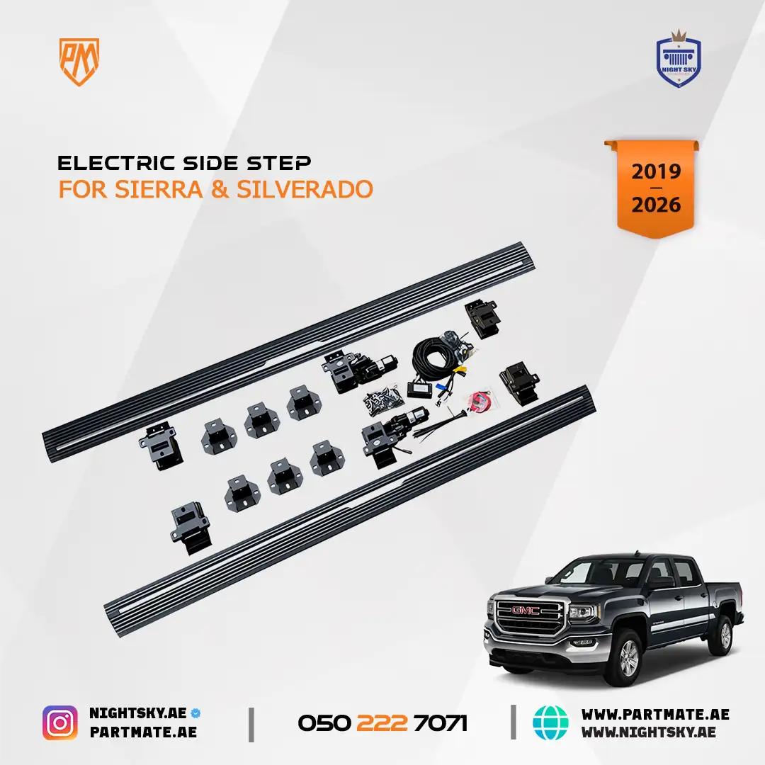 Chevrolet Silverado & GMC Sierra Electric Power Side Step Running Board 2019-2025