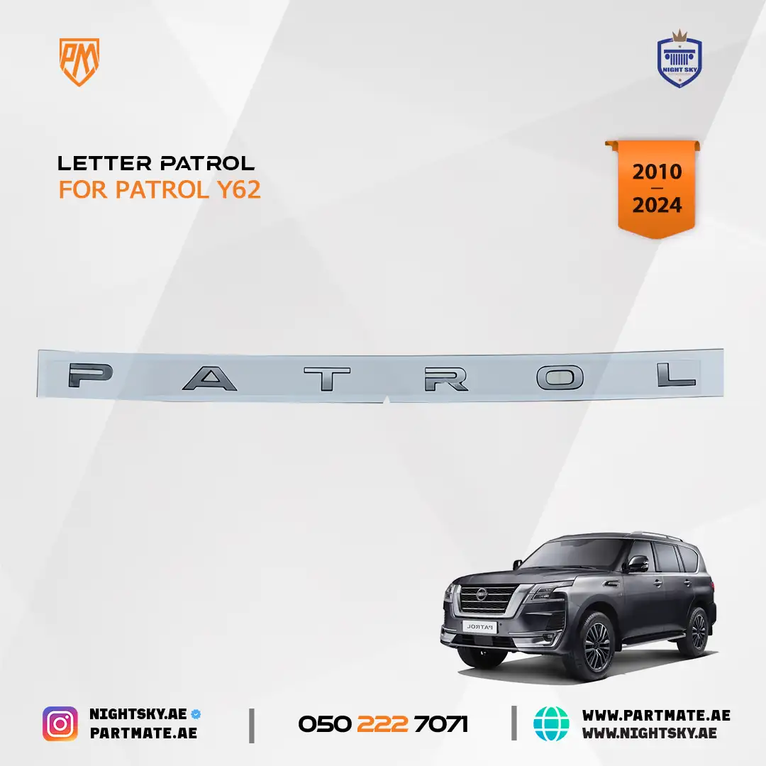 Nissan Patrol Y62 Front Grille English Letter Emblem