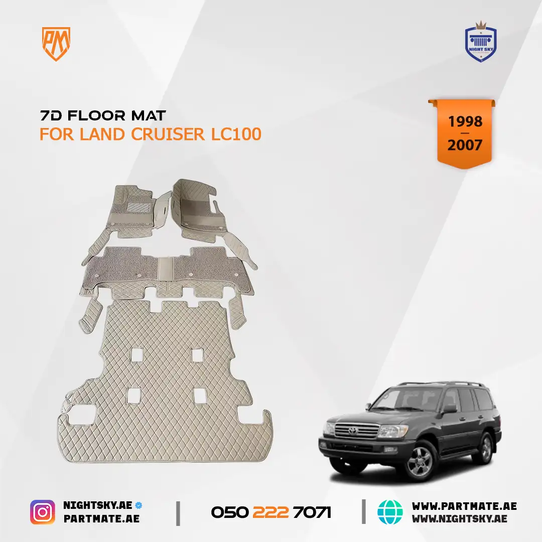 Toyota Land Cruiser 7D Double Layer Leather Floor Mats LC100 LC200 LC300