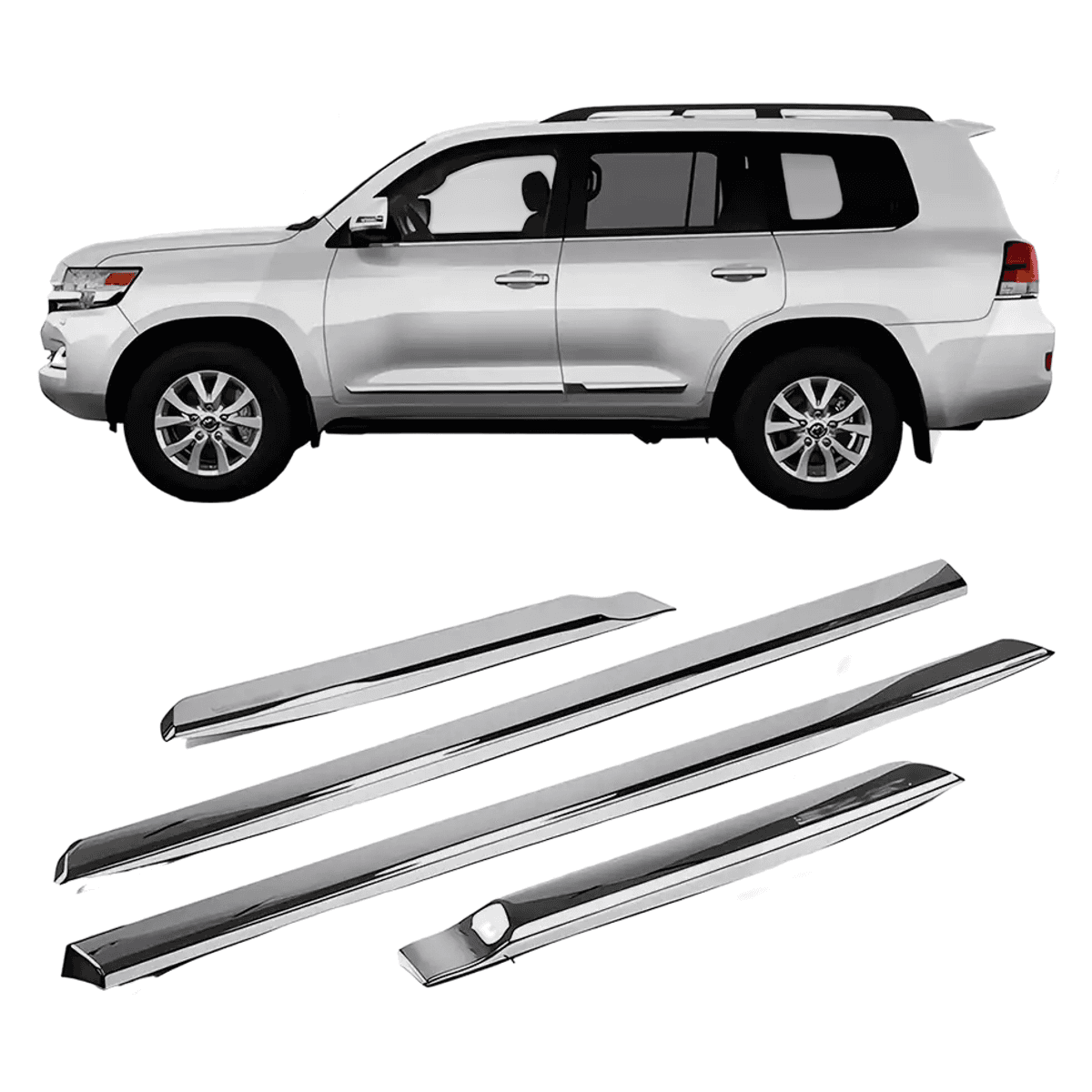Toyota Land Cruiser LC200 2016-2021 Chrome Door Molding Set