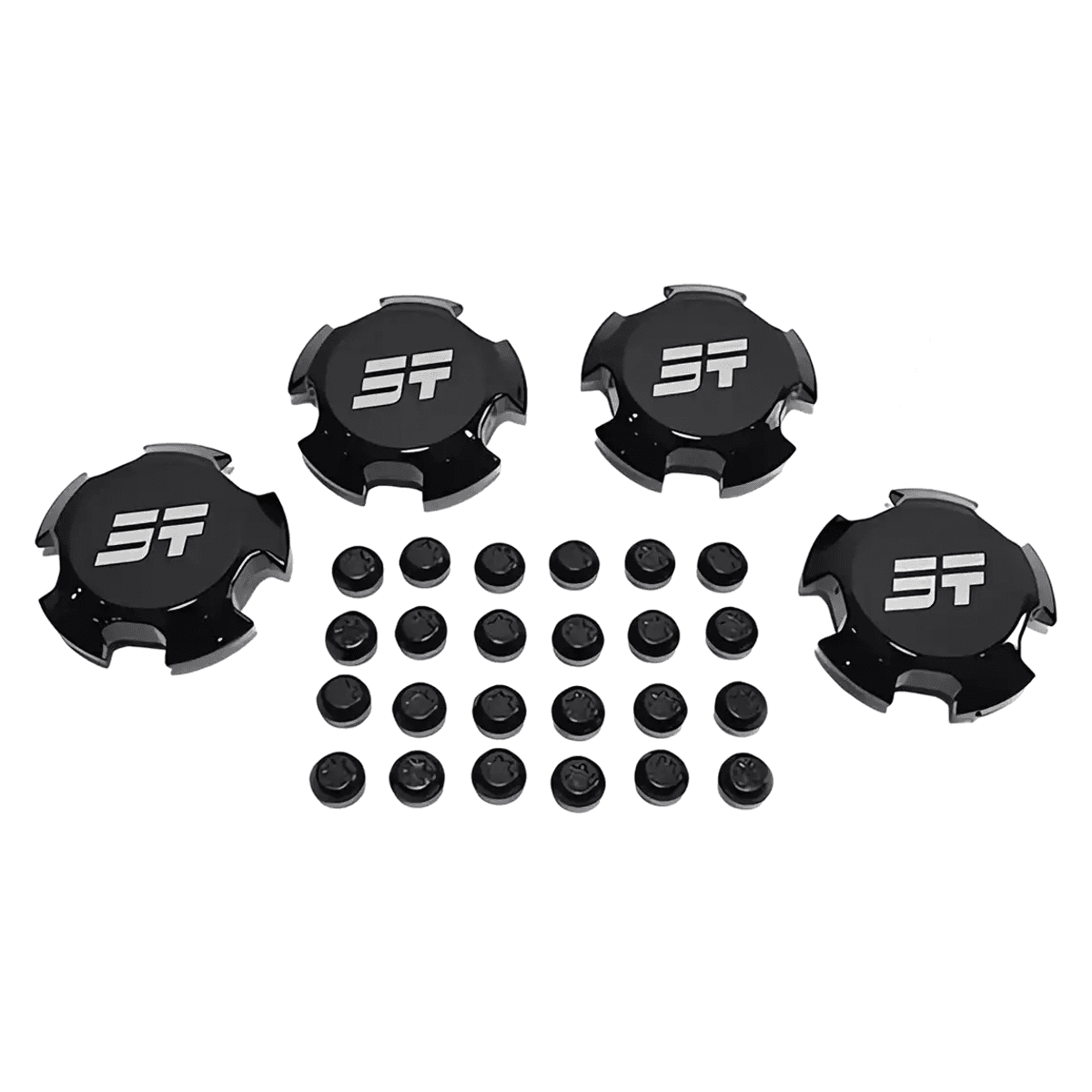 Jetour T2 Black Wheel Hub Covers (Bright Black) – Replacement Parts Set