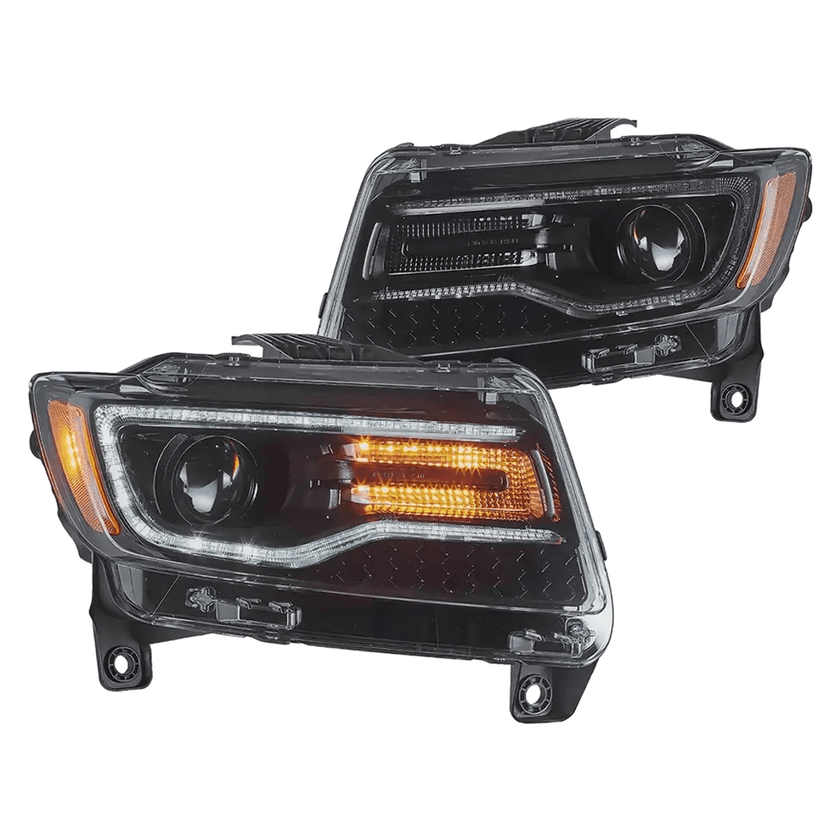 Jeep Grand Cherokee WK2 2011-2013 Vland Headlights Blue DRL