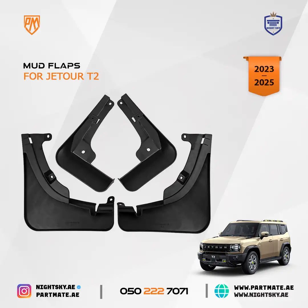 Mud Flaps & Splash Guards for Jetour T2 (2023–2025) – 4PCS Fender Set