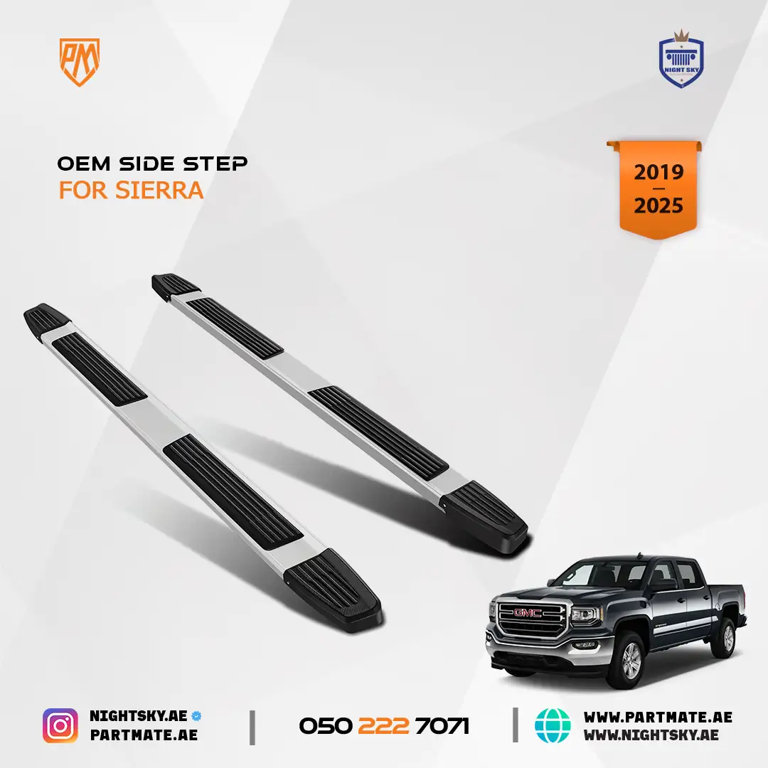 Silverado Sierra 1500 Crew Cab Aluminum Running Boards 2019-2024