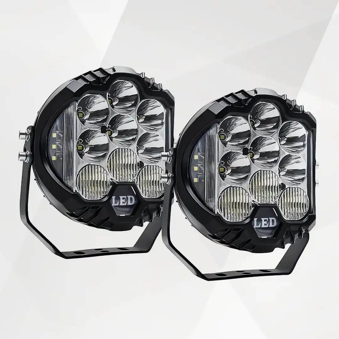 7 And 5 Inch White LED Off-Road Driving Lights – Ultra Long-Range Spot Beam