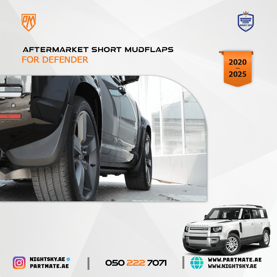Land Rover Defender Aftermarket Short Mudflaps – VPLEP0390/VPLEP0389 (2020–2025)